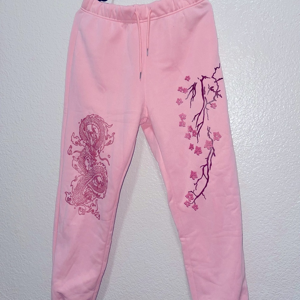 FASHIONABLE JAPANESE AESTHETIC POLYESTER JOGGER SWEATPANTS! SIZE L. NEVER WORN!!